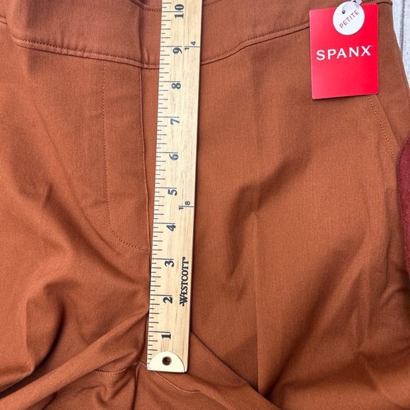 SPANX On-The-Go Ankle Straight Women’s Pants Bronze Glow Petite Medium - Picture 6 of 8